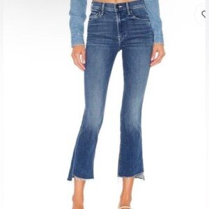 Mother The Insider Crop Step Fray Walking on Coals Sz 32